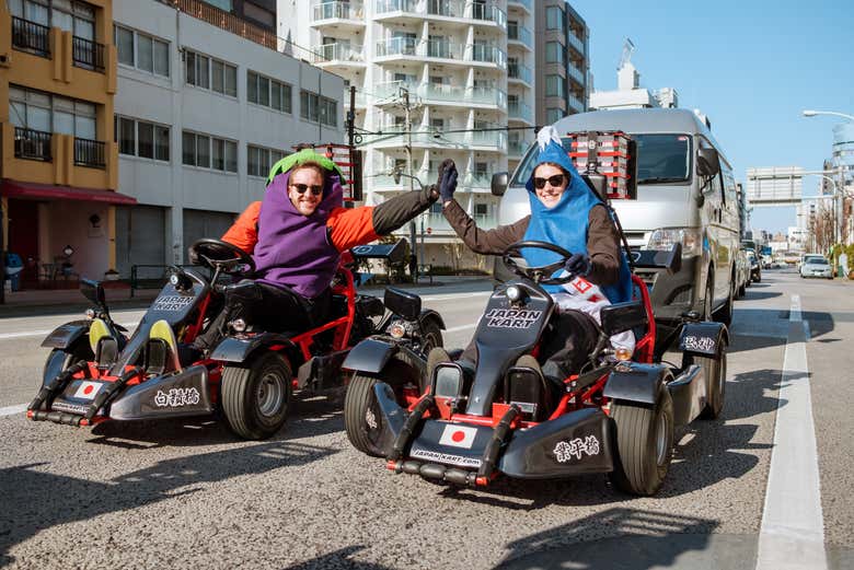 Speed through Tokyo dressed up as video game characters